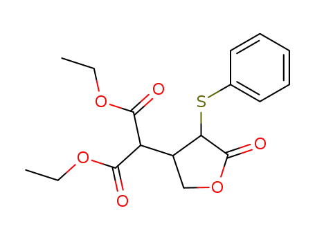 Propanedioic acid, [tetrahydro-5-oxo-4-(phenylthio)-3-furanyl]-, diethyl
ester