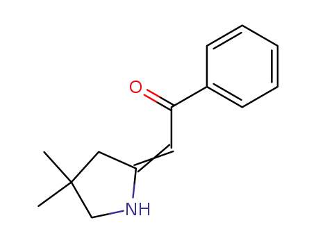 Molecular Structure of 61856-64-2 (Ethanone, 2-(4,4-dimethyl-2-pyrrolidinylidene)-1-phenyl-)