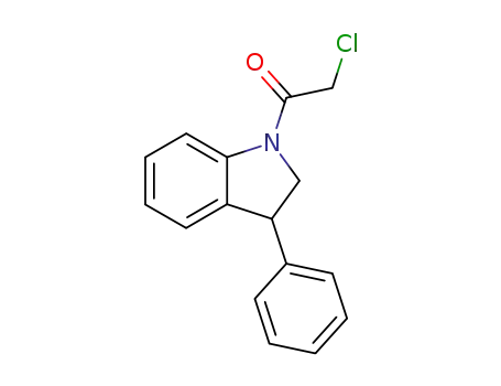 Molecular Structure of 62236-22-0 (1H-Indole, 1-(chloroacetyl)-2,3-dihydro-3-phenyl-)