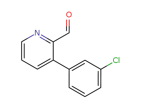 Molecular Structure of 61704-35-6 (2-Pyridinecarboxaldehyde, 3-(3-chlorophenyl)-)