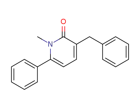 Molecular Structure of 5249-76-3 (2(1H)-Pyridinone, 1-methyl-6-phenyl-3-(phenylmethyl)-)
