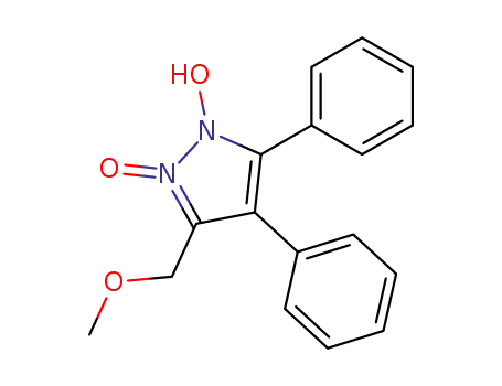 Molecular Structure of 61355-10-0 (1H-Pyrazole, 1-hydroxy-3-(methoxymethyl)-4,5-diphenyl-, 2-oxide)