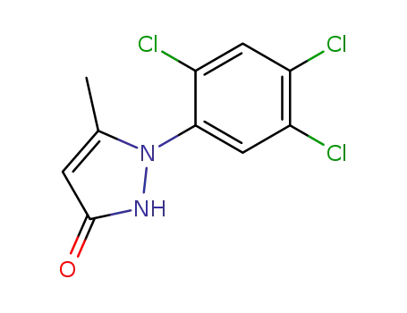 Molecular Structure of 14575-29-2 (3H-Pyrazol-3-one, 1,2-dihydro-5-methyl-1-(2,4,5-trichlorophenyl)-)