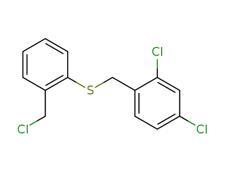 Molecular Structure of 58041-98-8 (Benzene, 2,4-dichloro-1-[[[2-(chloromethyl)phenyl]thio]methyl]-)