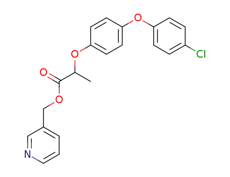 Molecular Structure of 60095-79-6 (Propanoic acid, 2-[4-(4-chlorophenoxy)phenoxy]-, 3-pyridinylmethyl
ester)