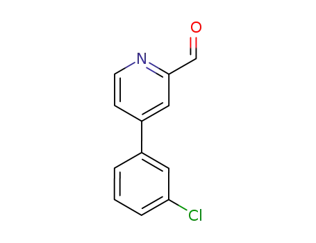 Molecular Structure of 61704-36-7 (2-Pyridinecarboxaldehyde, 4-(3-chlorophenyl)-)