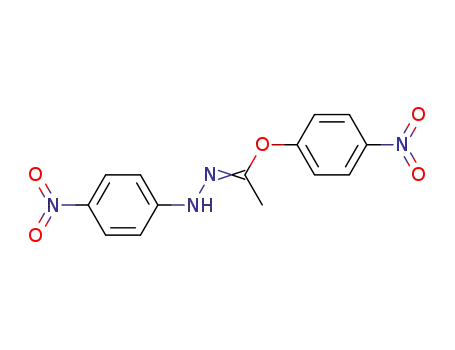 Molecular Structure of 66373-79-3 (Ethanehydrazonic acid, N-(4-nitrophenyl)-, 4-nitrophenyl ester)