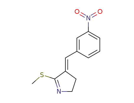 Molecular Structure of 50908-77-5 (2H-Pyrrole, 3,4-dihydro-5-(methylthio)-4-[(3-nitrophenyl)methylene]-,
(E)-)