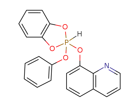 Molecular Structure of 65132-51-6 (Quinoline,
8-[(2,2-dihydro-2-phenoxy-1,3,2-benzodioxaphosphol-2-yl)oxy]-)