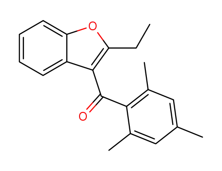 Molecular Structure of 62924-01-0 (Methanone, (2-ethyl-3-benzofuranyl)(2,4,6-trimethylphenyl)-)