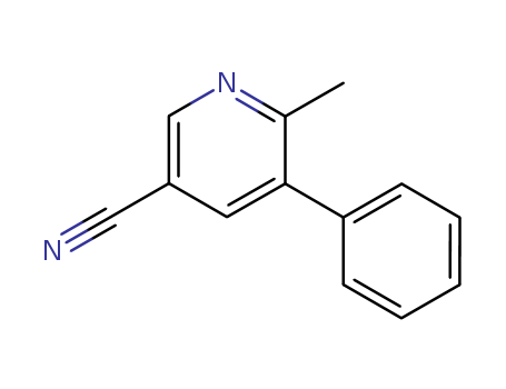 Molecular Structure of 10176-93-9 (3-Pyridinecarbonitrile, 6-methyl-5-phenyl-)