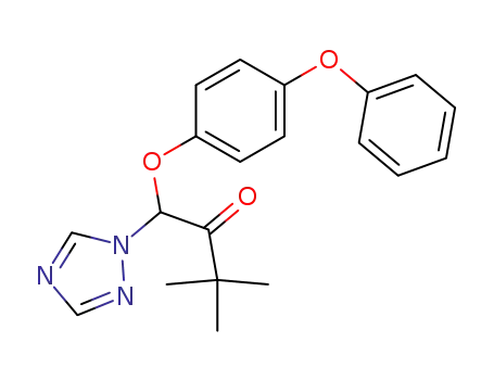 Molecular Structure of 57000-88-1 (2-Butanone,
3,3-dimethyl-1-(4-phenoxyphenoxy)-1-(1H-1,2,4-triazol-1-yl)-)
