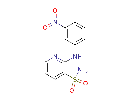 Molecular Structure of 55842-00-7 (3-Pyridinesulfonamide, 2-[(3-nitrophenyl)amino]-)