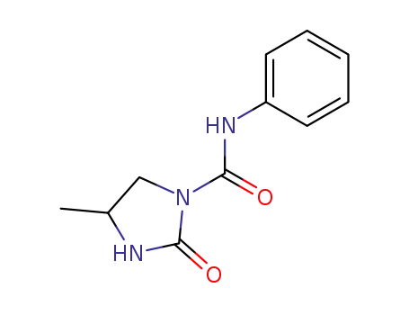Molecular Structure of 835-43-8 (1-Imidazolidinecarboxamide, 4-methyl-2-oxo-N-phenyl-)