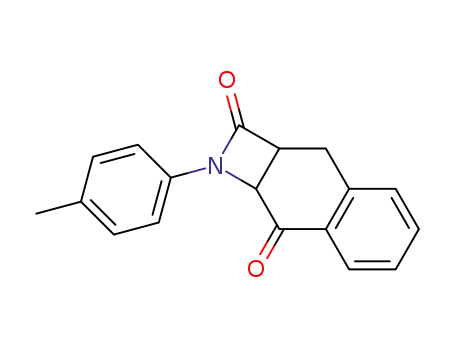 Molecular Structure of 63755-29-3 (Naphth[2,3-b]azete-2,8-dione, 1,2a,3,8a-tetrahydro-1-(4-methylphenyl)-)