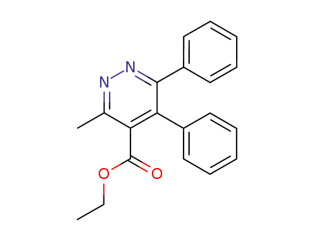 Molecular Structure of 62139-82-6 (4-Pyridazinecarboxylic acid, 3-methyl-5,6-diphenyl-, ethyl ester)
