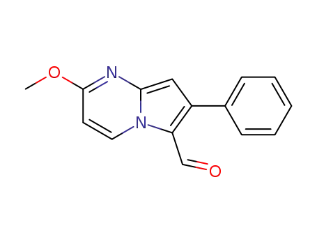 Molecular Structure of 61900-78-5 (Pyrrolo[1,2-a]pyrimidine-6-carboxaldehyde, 2-methoxy-7-phenyl-)