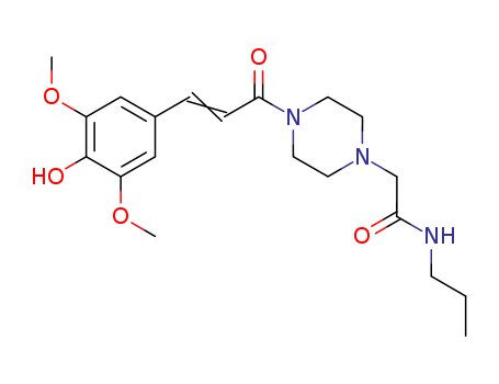 4-(3,5-DIMETHOXY-4-HYDROXYCINNAMOYL)-N-PROPYL-1-PIPERAZINEACETAMIDE