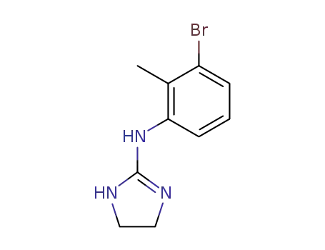 Molecular Structure of 16822-94-9 (1H-Imidazol-2-amine,N-(3-bromo-2-methylphenyl)-4,5-dihydro-)