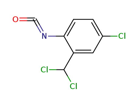 Molecular Structure of 29173-66-8 (Benzene, 4-chloro-2-(dichloromethyl)-1-isocyanato-)