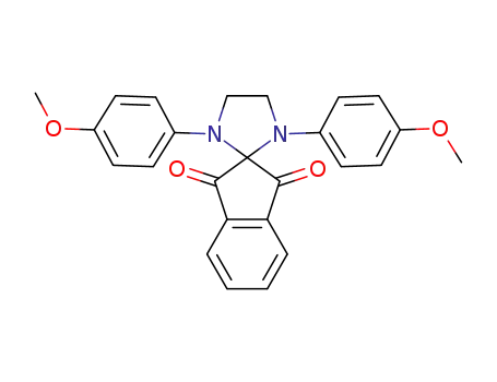 Molecular Structure of 58079-36-0 (Spiro[imidazolidine-2,2'-[2H]indene]-1',3'-dione,
1,3-bis(4-methoxyphenyl)-)