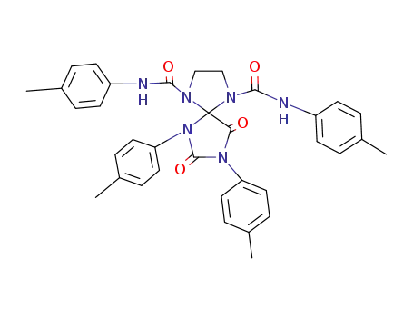 Molecular Structure of 65288-26-8 (1,3,6,9-Tetraazaspiro[4.4]nonane-6,9-dicarboxamide,
N,N',1,3-tetrakis(4-methylphenyl)-2,4-dioxo-)