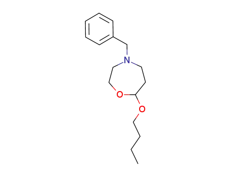 Molecular Structure of 57492-61-2 (1,4-Oxazepine, 7-butoxyhexahydro-4-(phenylmethyl)-)