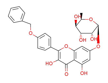 2-(4-Benzyloxy-phenyl)-3,5-dihydroxy-7-((2S,3R,4R,5R,6R)-3,4,5-trihydroxy-6-methyl-tetrahydro-pyran-2-yloxy)-chromen-4-one