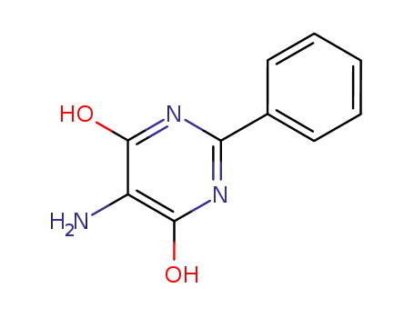 Molecular Structure of 34906-08-6 (4(1H)-Pyrimidinone, 5-amino-6-hydroxy-2-phenyl-)