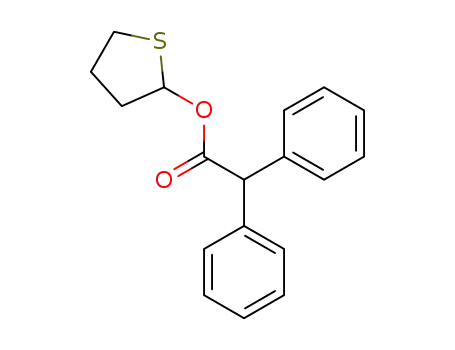 Molecular Structure of 66675-01-2 (Benzeneacetic acid, a-phenyl-, tetrahydro-2-thienyl ester)