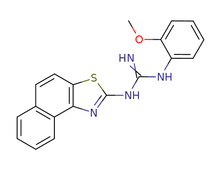 Molecular Structure of 52601-85-1 (Guanidine, N-(2-methoxyphenyl)-N'-naphtho[1,2-d]thiazol-2-yl-)