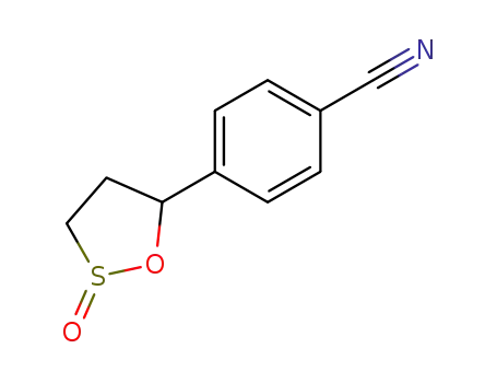 Molecular Structure of 61332-74-9 (Benzonitrile, 4-(2-oxido-1,2-oxathiolan-5-yl)-)