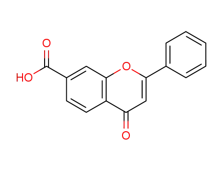Molecular Structure of 14221-75-1 (4H-1-Benzopyran-7-carboxylic acid, 4-oxo-2-phenyl-)