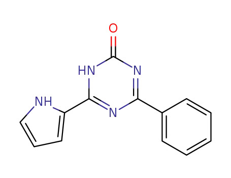 Molecular Structure of 62460-53-1 (1,3,5-Triazin-2(1H)-one, 4-phenyl-6-(1H-pyrrol-2-yl)-)