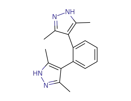 Molecular Structure of 14181-23-8 (1H-Pyrazole, 4,4'-(1,2-phenylene)bis[3,5-dimethyl-)