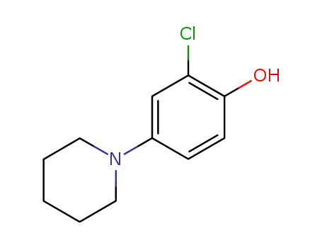 Molecular Structure of 24284-97-7 (2-chloro-4-(1-piperidinyl)phenol)