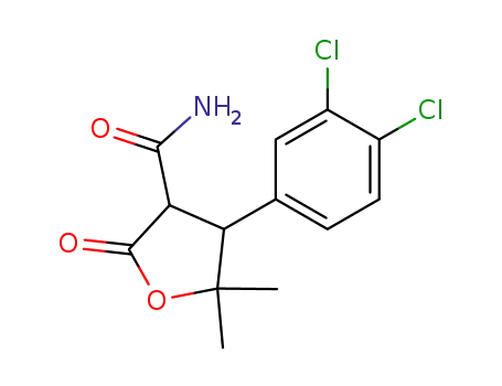 Molecular Structure of 63506-90-1 (3-Furancarboxamide,
4-(3,4-dichlorophenyl)tetrahydro-5,5-dimethyl-2-oxo-)