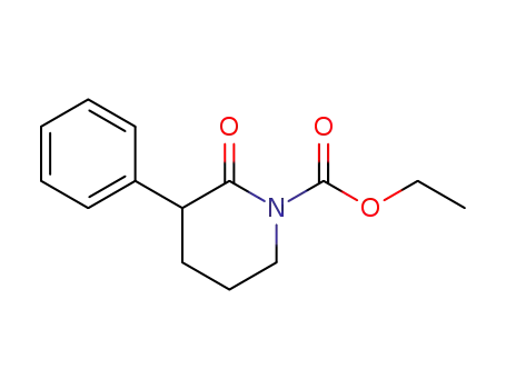 Molecular Structure of 68475-10-5 (1-Piperidinecarboxylic acid, 2-oxo-3-phenyl-, ethyl ester)