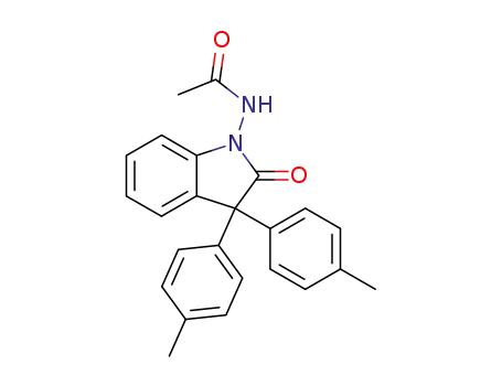 Molecular Structure of 61458-15-9 (Acetamide,
N-[2,3-dihydro-3,3-bis(4-methylphenyl)-2-oxo-1H-indol-1-yl]-)