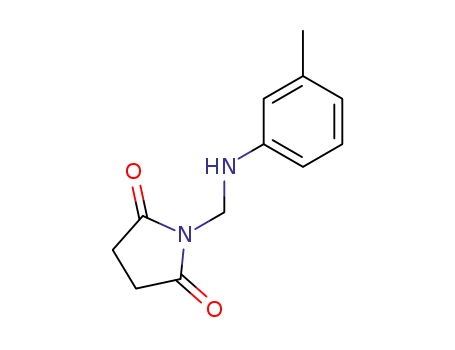 Molecular Structure of 63384-01-0 (2,5-Pyrrolidinedione, 1-[[(3-methylphenyl)amino]methyl]-)