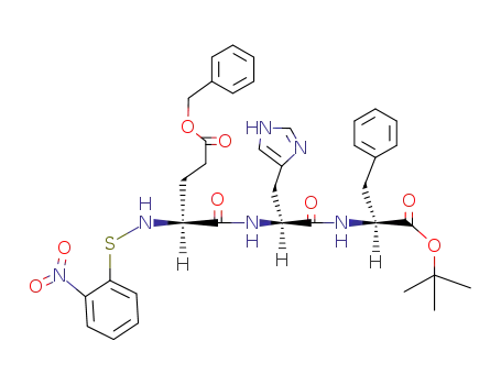 Molecular Structure of 61364-45-2 (L-Phenylalanine, N-[N-[N-[(2-nitrophenyl)thio]-L-a-glutamyl]-L-histidyl]-,
1-(1,1-dimethylethyl) 5-(phenylmethyl) ester)