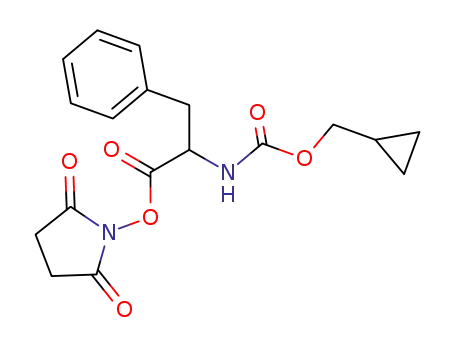 Molecular Structure of 57282-37-8 (Carbamic acid,
[2-[(2,5-dioxo-1-pyrrolidinyl)oxy]-2-oxo-1-(phenylmethyl)ethyl]-,
cyclopropylmethyl ester, (S)-)