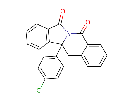 Molecular Structure of 61139-65-9 (Isoindolo[2,1-b]isoquinoline-5,7-dione,
11b-(4-chlorophenyl)-11b,12-dihydro-)