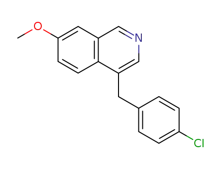 Molecular Structure of 61189-85-3 (Isoquinoline, 4-[(4-chlorophenyl)methyl]-7-methoxy-)