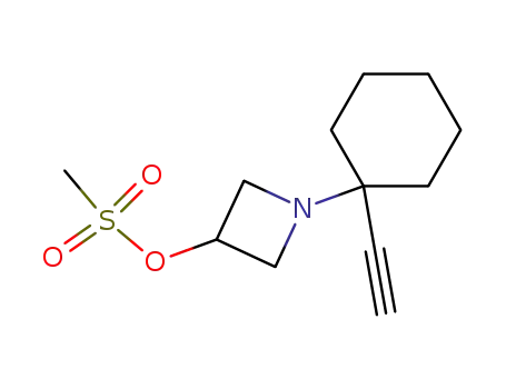 Molecular Structure of 60752-73-0 (3-Azetidinol, 1-(1-ethynylcyclohexyl)-, methanesulfonate (ester))