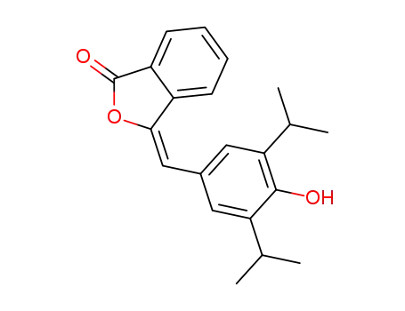 Molecular Structure of 69574-11-4 ((3E)-3-[4-hydroxy-3,5-di(propan-2-yl)benzylidene]-2-benzofuran-1(3H)-one)