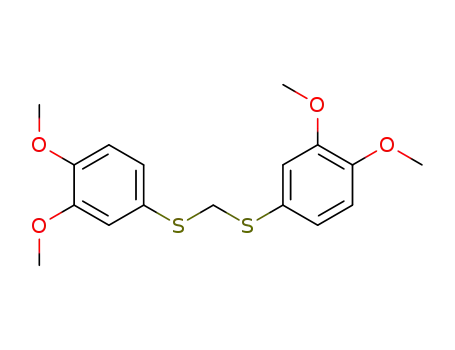 Molecular Structure of 2393-99-9 (Benzene, 1,1'-[methylenebis(thio)]bis[3,4-dimethoxy-)