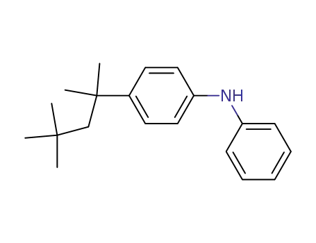 Molecular Structure of 4496-45-1 (Benzenamine, N-phenyl-4-(1,1,3,3-tetramethylbutyl)-)