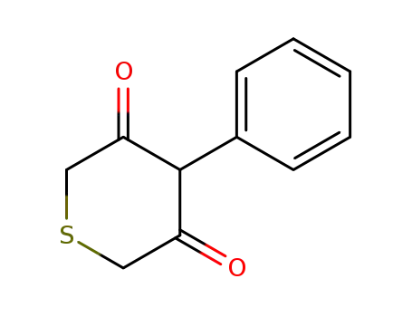 Molecular Structure of 61363-55-1 (2H-Thiopyran-3,5(4H,6H)-dione, 4-phenyl-)