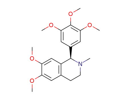 Molecular Structure of 33033-86-2 (Isoquinoline,1,2,3,4-tetrahydro-6,7-dimethoxy-2-methyl-1-(3,4,5-trimethoxyphenyl)-, (R)-(9CI))